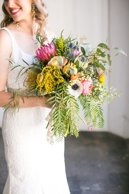 Colorful bridal bouquet