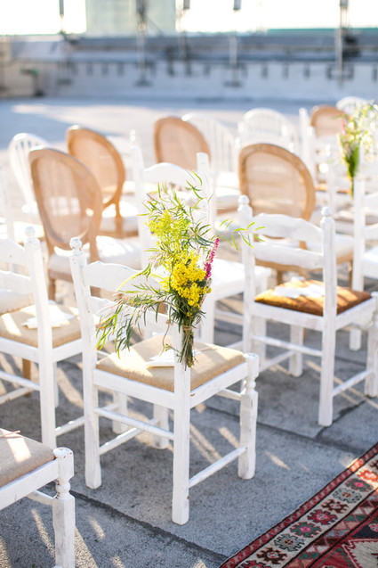 Mixed matched wedding chairs