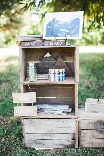 Mountain adventure baby shower