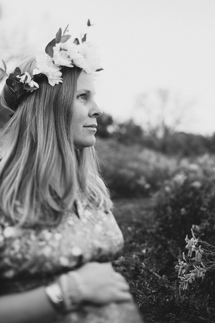 flower crown maternity photos