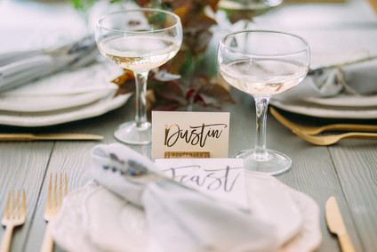 Intimate restaurant wedding inspiration Inspiration