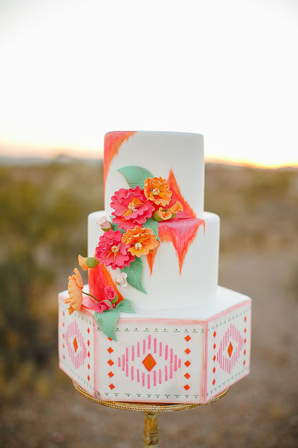 Colorful wedding cake