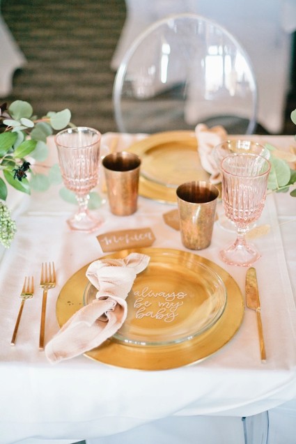 Pink and gold baby shower on 100 Layer Cakelet