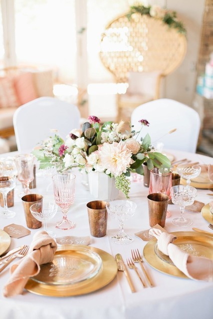 Pink and gold baby shower on 100 Layer Cakelet