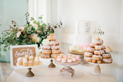Pink and gold baby shower on 100 Layer Cakelet