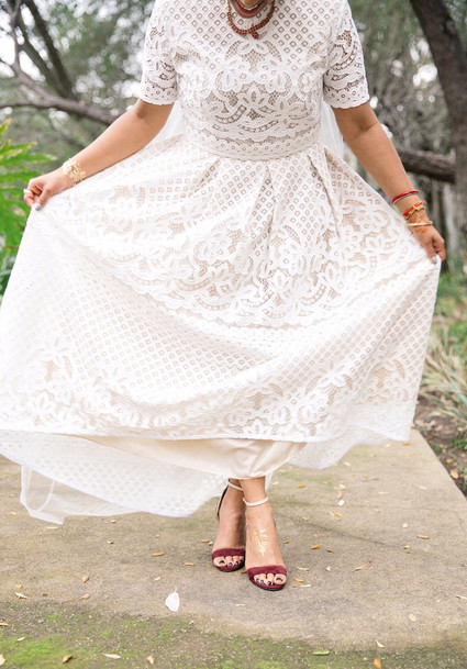 Two piece wedding dress