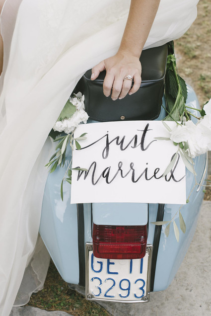 Just Married sign