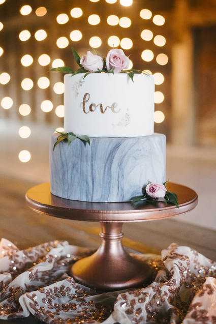 Marbled wedding cake