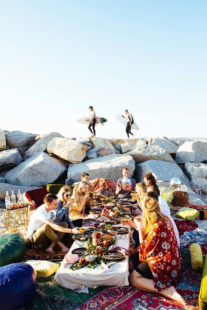 beachside fall picnic