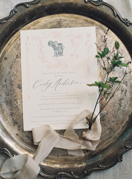 romantic baby shower invites