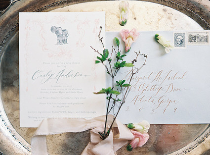 romantic baby shower invites