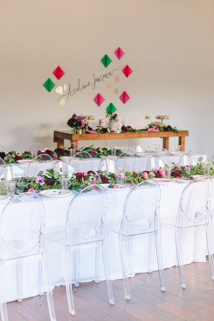 Gem inspired pink 1st birthday