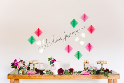 Gem inspired pink 1st birthday Inspiration