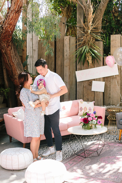 Gem inspired pink 1st birthday