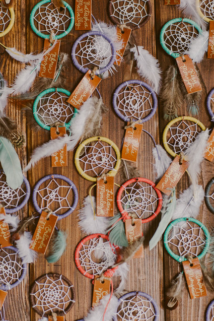 Dream catcher escort cards