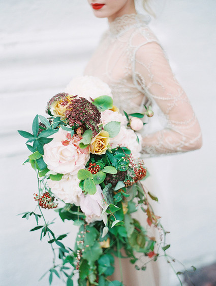 Scarlet and blush bridal inspiration