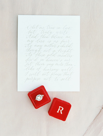 Scarlet and blush bridal inspiration