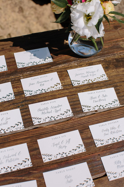 Minted escort cards