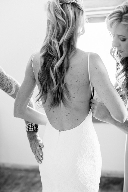 Open back wedding dress