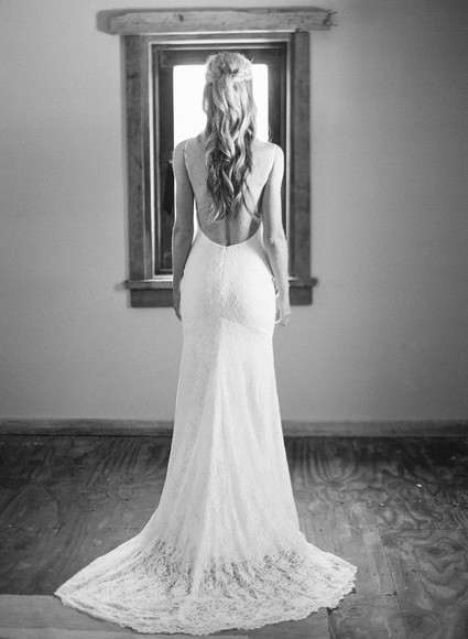 Open back wedding dress