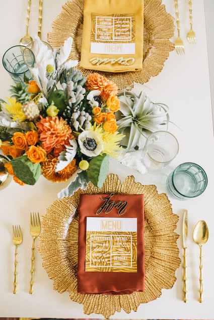 Mid century modern home wedding