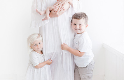 All white newborn photos