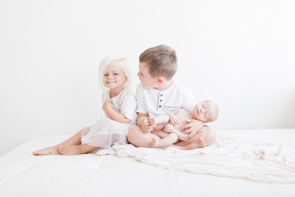 All white newborn photos