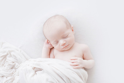 All white newborn photos