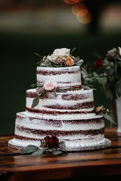 Semi naked wedding cake