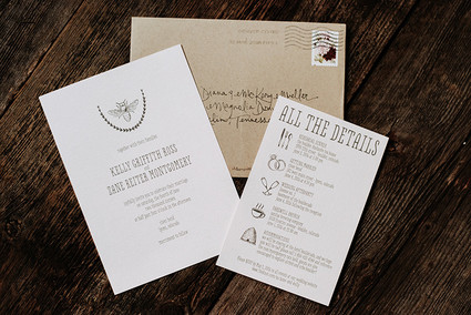 Rustic wedding invitations