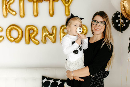black and white kitty birthday