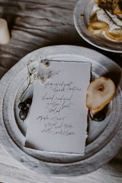 Fall menu