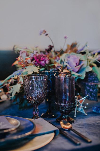 Moody blue wedding inspiration