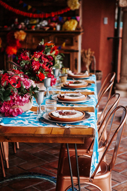 Colorful day of the dead party