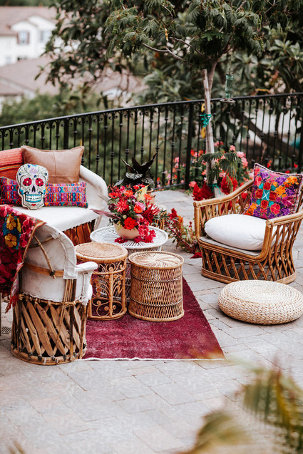 Colorful day of the dead party