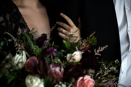 Dark plum bridal bouquet