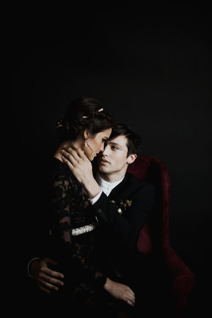 Dark wedding portraits