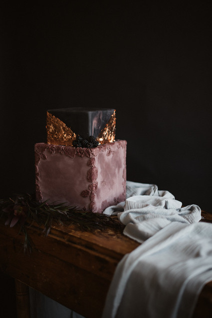 Plum wedding cake