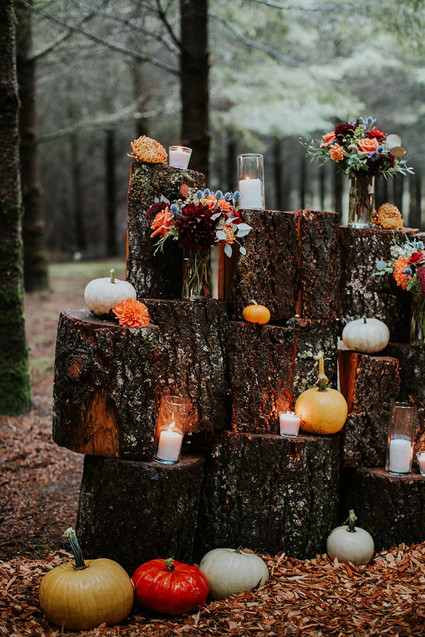 Pumpkin wedding decor