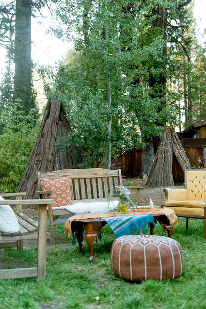 Rustic wedding lounge