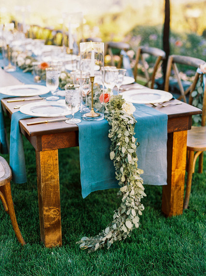 Romantic wedding reception