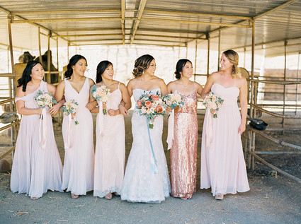 Pink bridesmaid dresses