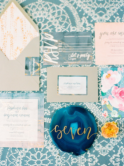 Geode table number Inspiration