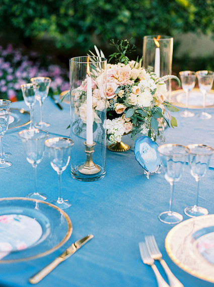 Blue wedding decor