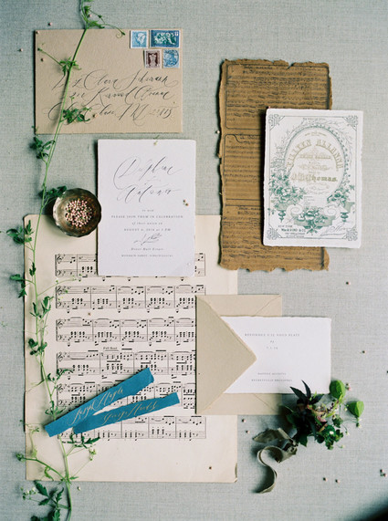 Music themed wedding invitations
