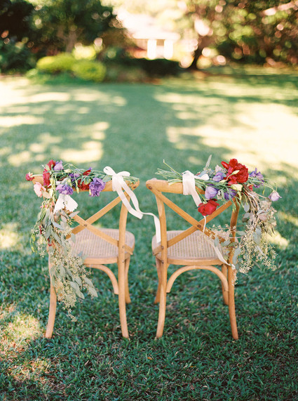 Floral chair garland Inspiration