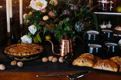 Thanksgiving pie table