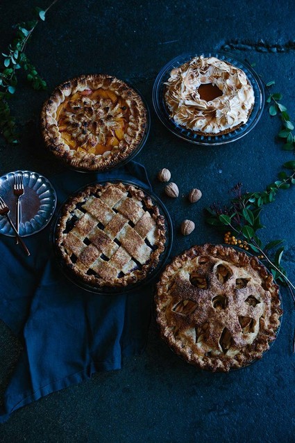 Thanksgiving pie table