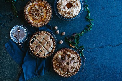 Thanksgiving pie table