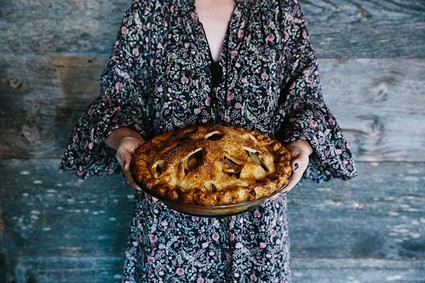Thanksgiving pie table